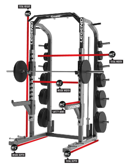 Legend Fitness Pro Series Half Cage - MODEL #3226-8