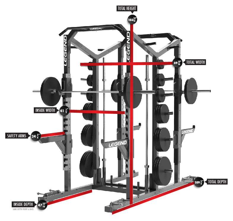 Legend Fitness Pro Series Double-Sided Half Cage -MODEL #3227