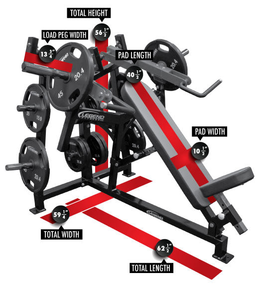 Legend Fitness LeverEDGE Unilateral Converging Incline Chest Press - Model 6002