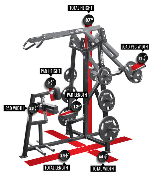 Legend Fitness LeverEDGE Unilateral Diverging High Row - Model 6009