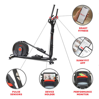 Sunny Health & Fitness Power Stride Advanced Elliptical Machine